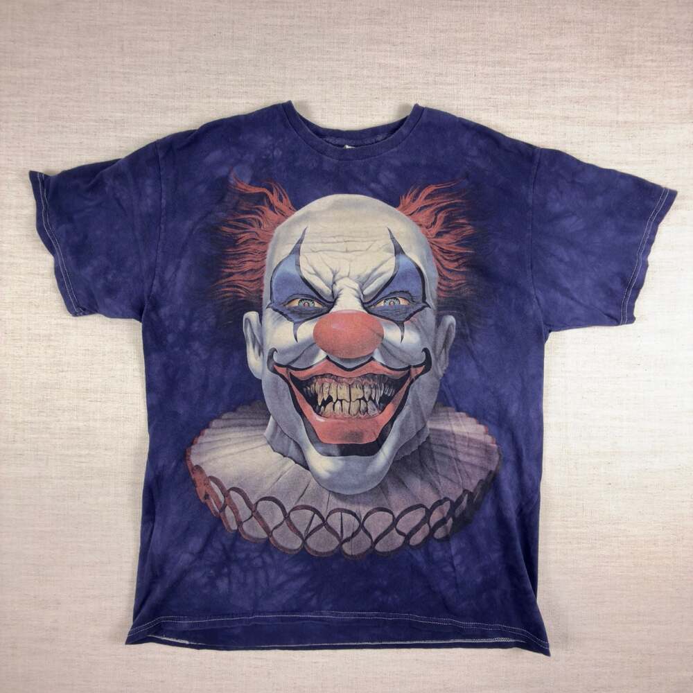 Vintage Delta Pro Weight Evil Clown Graphic T-Shirt Size Large